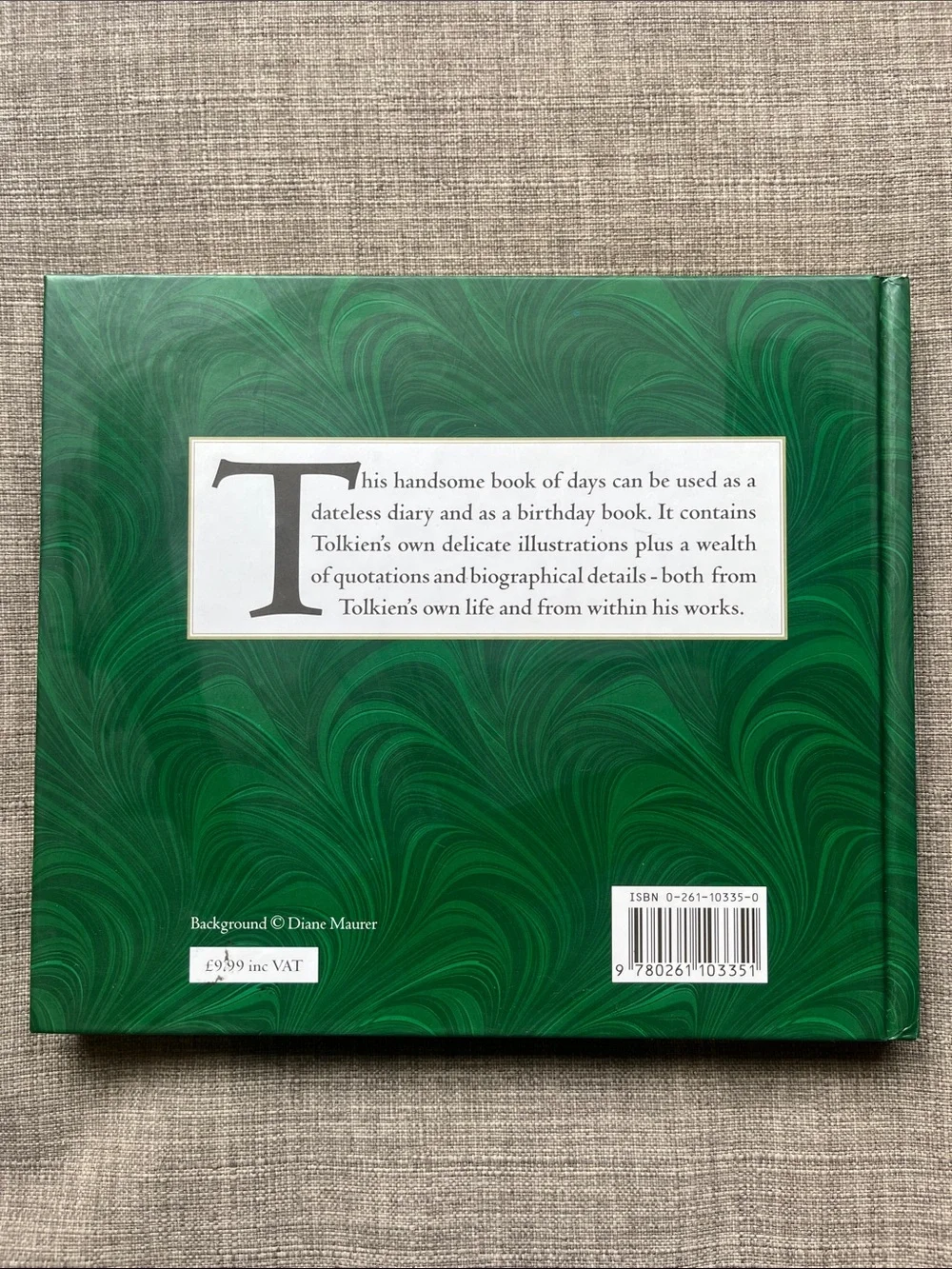 Tolkein Book of Days Daily Calendar Task Journal Lord of the Rings